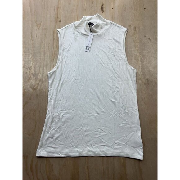 Sanctuary Women’s Mock Neck Sleeveless Sweater Rayon Ivory XXL - Picture 1 of 5